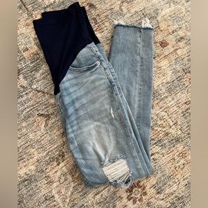 Womens Pink Blush maternity jeans